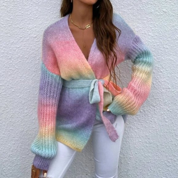 Rainbow Ombre Cardigan - Picture 4 of 6